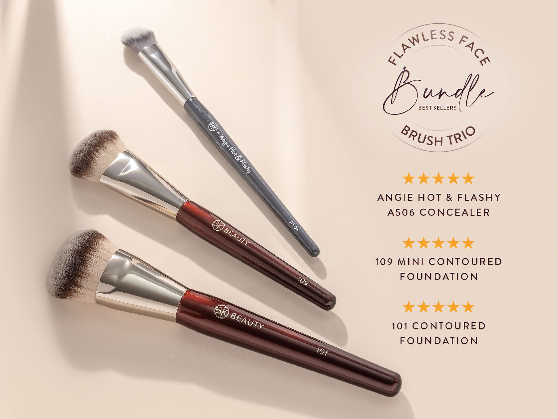 Flawless Face Brush Bundle (3PC)